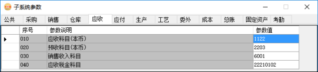 erp系统管理-应收款管理系统参数