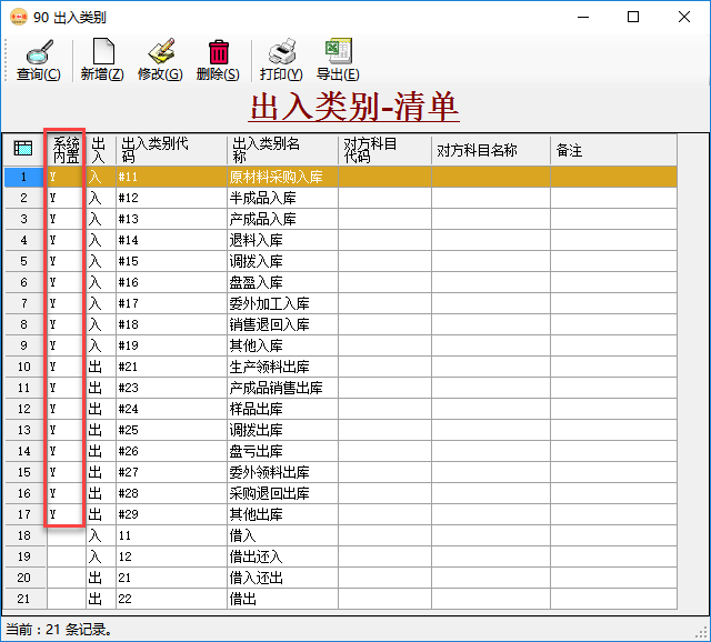 仓库管理系统-入库类别