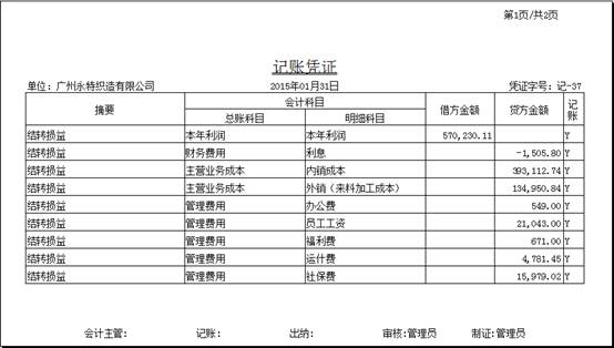 财务软件-会计凭证-打印预览